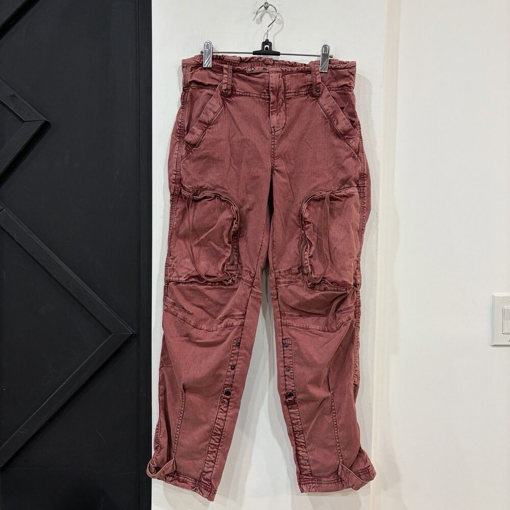 Free People We The Free Red Marx Cargo Pants Utility Size XS